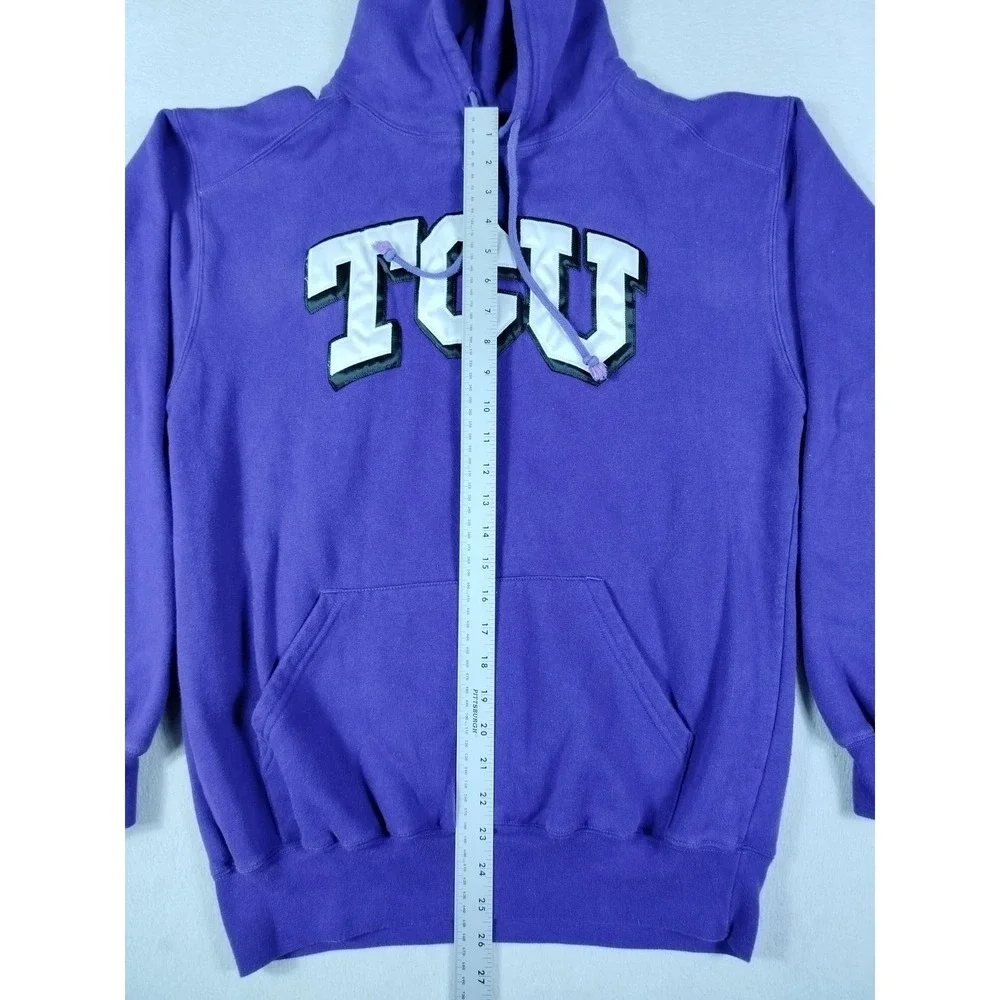 TCU Horned Frogs Hoodie Mens Medium Purple Badger Sport Fleece NCAA Embroidered